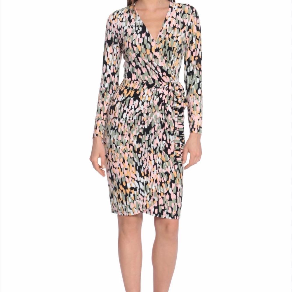 NEW WITH TAGS Maggy London Multicolor Long Sleeve Dress